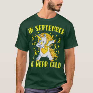 Einhorn Kinderkrebs Monat Unterstützung C T-Shirt