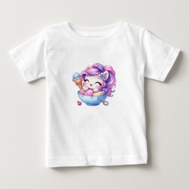 Einhorn-Kindershirt Baby T-shirt (Vorderseite)