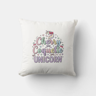 Einhorn Kirsche Kokette Einhorn Original Zazzle De Kissen