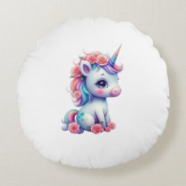 Einhorn-Kissen Rundes Kissen