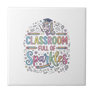 Einhorn-Klassenzimmer voller Glitzer Original Merc Fliese