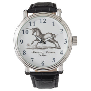 Einhorn-Klassik-Kreatur, die magisches Woodland lä Armbanduhr