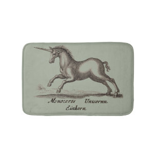 Einhorn-Klassik-Kreatur, die magisches Woodland lä Badematte