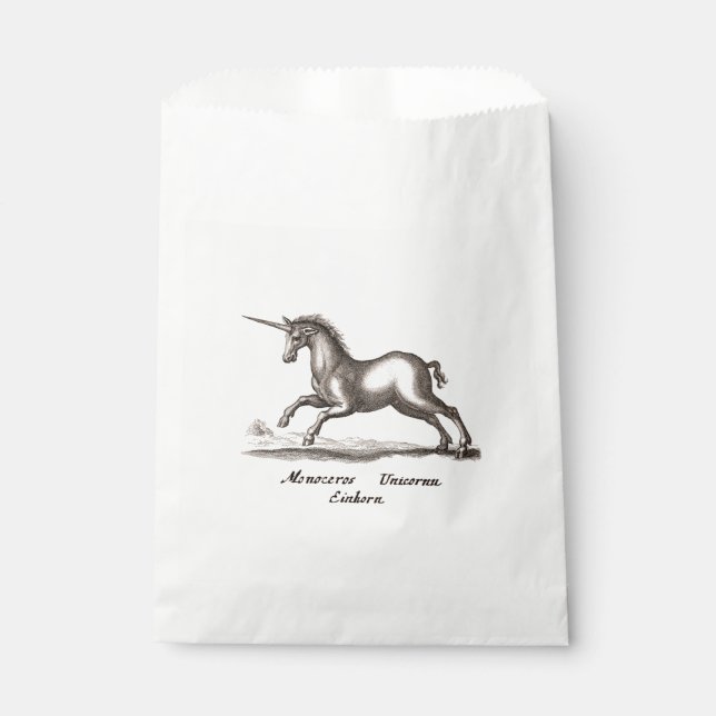 Einhorn-Klassik-Kreatur, die magisches Woodland lä Geschenktütchen (Vorderseite)