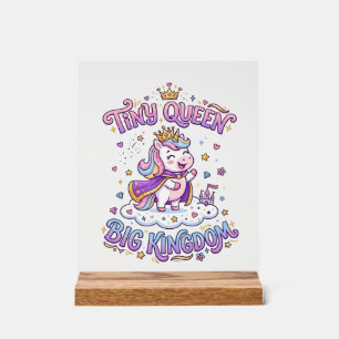 Einhorn Kleine Königin Großes Königreich Geschenki Acrylschild