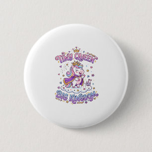 Einhorn Kleine Königin Großes Königreich Geschenki Button