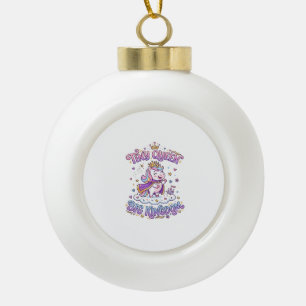 Einhorn Kleine Königin Großes Königreich Geschenki Keramik Kugel-Ornament