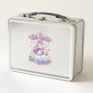 Einhorn Kleine Königin Großes Königreich Geschenki Metall Brotdose