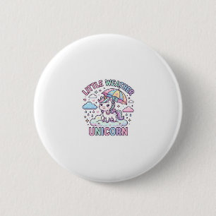 Einhorn Kleines Wetter Einhorn Grafikdesign Weiß Button