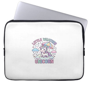 Einhorn Kleines Wetter Einhorn Grafikdesign Weiß Laptopschutzhülle
