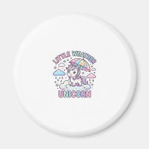 Einhorn Kleines Wetter Einhorn Grafikdesign Weiß Magnet