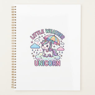 Einhorn Kleines Wetter Einhorn Grafikdesign Weiß Planer