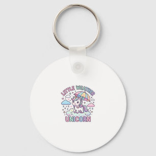 Einhorn Kleines Wetter Einhorn Grafikdesign Weiß Schlüsselanhänger