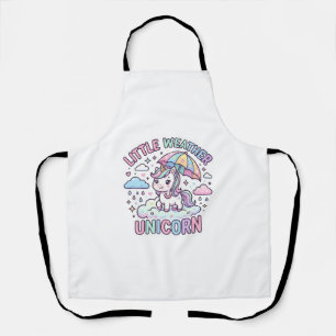 Einhorn Kleines Wetter Einhorn Grafikdesign Weiß Schürze