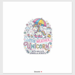 Einhorn Kleines Wetter Einhorn Trend-Shirt Grafik Aufkleber
