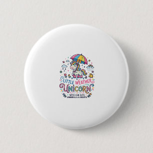 Einhorn Kleines Wetter Einhorn Trend-Shirt Grafik Button