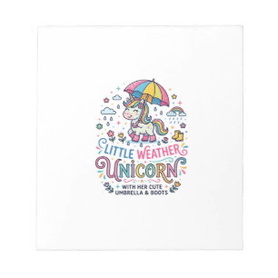 Einhorn Kleines Wetter Einhorn Trend-Shirt Grafik Notizblock