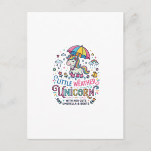 Einhorn Kleines Wetter Einhorn Trend-Shirt Grafik Postkarte