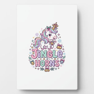 Einhorn Klingelhörner Charmante Bekleidung Grafik_ Fotoplatte