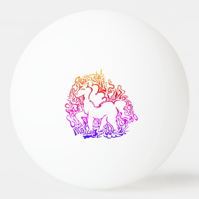 Einhorn-Klingeln Pong Ball Tischtennisball (Vorderseite)