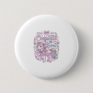Einhorn Kokette Schleife Einhorn Süße Pastell Graf Button