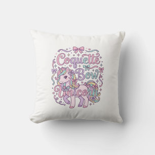 Einhorn Koketter Bogen Einhorn Süß Pastell Grafik  Kissen