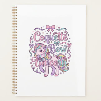 Einhorn Koketter Bogen Einhorn Süß Pastell Grafik  Planer