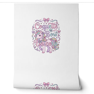 Einhorn Koketter Bogen Einhorn Süß Pastell Grafik  Tapete