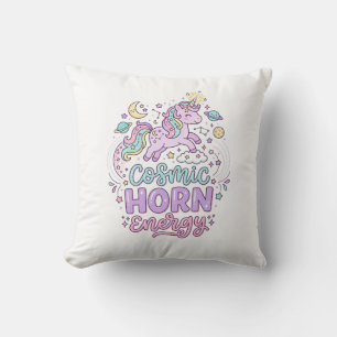 Einhorn Kosmische Horn Energie Süße Pastell Grafik Kissen