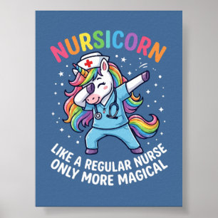 Einhorn-Krankenschwester Energie Hell und Magisch  Poster