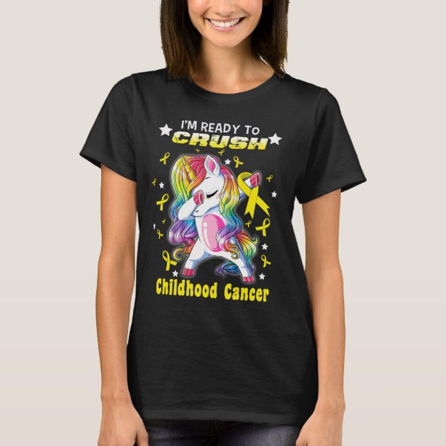 Einhorn-Krieger vernichten Krebsbewusstsein bei Ki T-Shirt (Vorderseite)