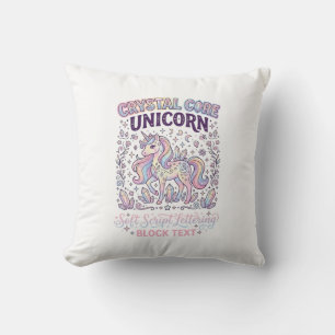 Einhorn Kristallkern Einhorn Niedlich Vektor Desig Kissen