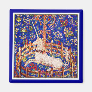 Einhorn-Kunst - "das Einhorn in der Gefangenschaft Magnet