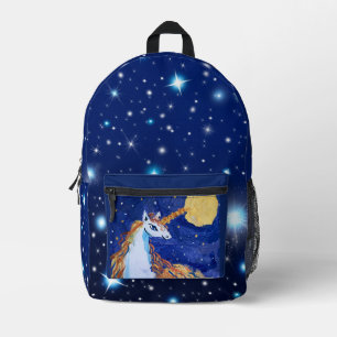Einhorn "Kunst von Kindern" Bedruckter Rucksack