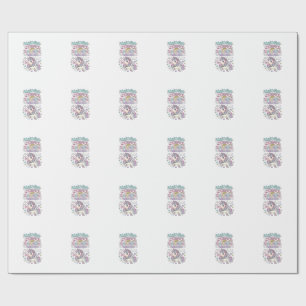 Einhorn Küsse und Regenbogenwünsche Süße Pastell T Geschenkpapier