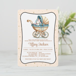 Einhorn-Kutschen-Baby-Shower-Einladung Einladung