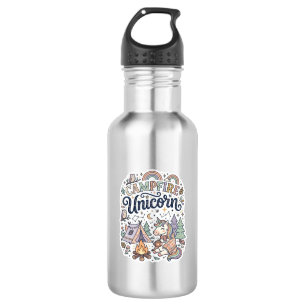 Einhorn Lagerfeuer Einhorn Premium Vektor Aufklebe Edelstahlflasche