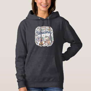 Einhorn Lagerfeuer Einhorn Premium Vektor Aufklebe Hoodie