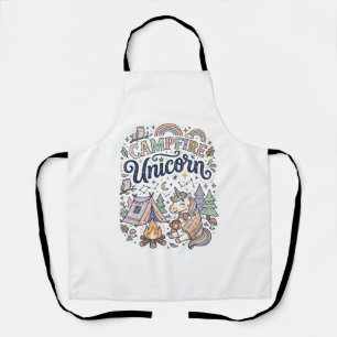 Einhorn Lagerfeuer Einhorn Premium Vektor Aufklebe Schürze