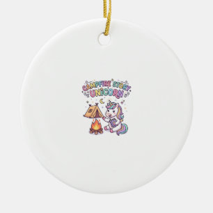 Einhorn-Lagerfeuergeschichte Einhorn-Verzauberung  Keramik Ornament