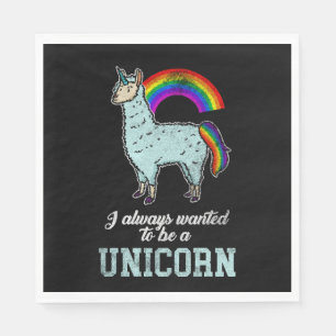 Einhorn Lama Serviette