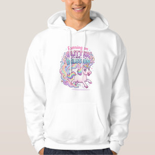 Einhorn läuft auf Glitter und Illusion Bezaubernd Hoodie