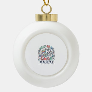 Einhorn, laut und magisch geboren Original Weiß Keramik Kugel-Ornament