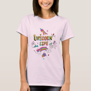 Einhorn Leben Farbästhetik Einhorn Design T-Shirt
