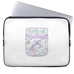 Einhorn Level Up wie ein Einhorn Süßer Marktplatz Laptopschutzhülle