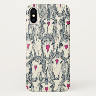 Einhorn-Liebe-Indigoperle iPhone X Hülle