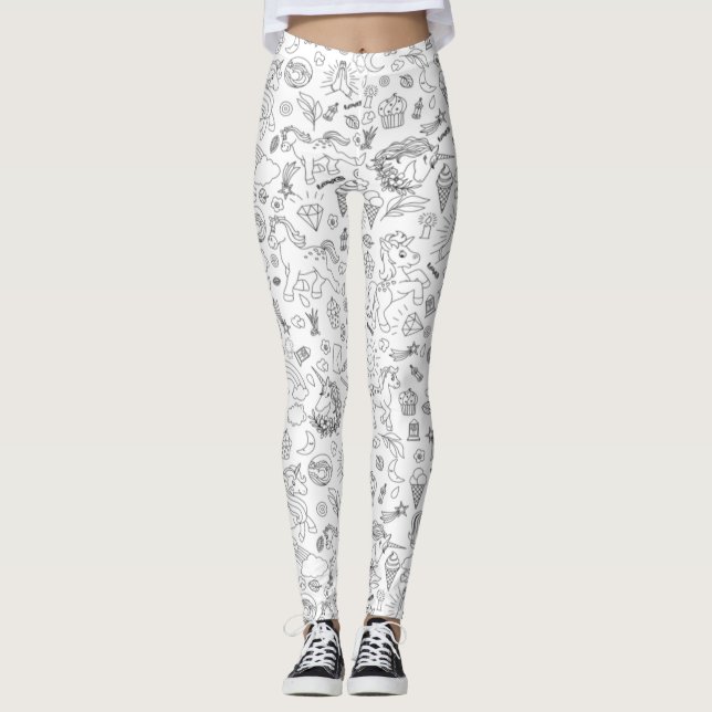 Einhorn-Liebe Leggings (Vorderseite)