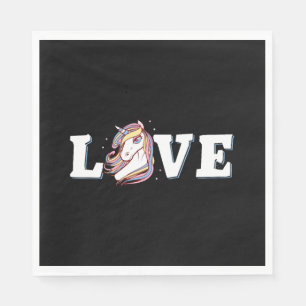 Einhorn-Liebe Serviette