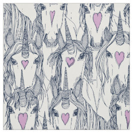 Einhorn-Liebe Stoff