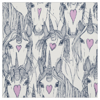 Einhorn-Liebe Stoff